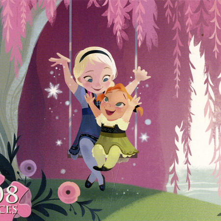 108피스 직소퍼즐 디즈니 엘사와 안나의 그네타기 텐요 TY108-767 -단종-