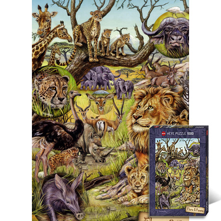 1000피스 직소퍼즐 사바나의 동물들 헤야 HE29661 -단종-