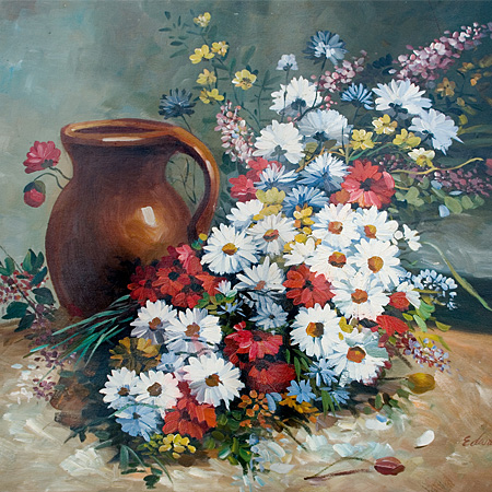 500피스 직소퍼즐 화병과 꽃 챔버아트