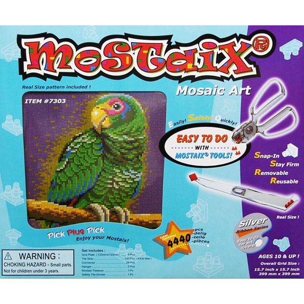 Mostaix_브릭 십자수초록 앵무 모자이크 퍼즐