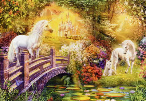 500피스 직소퍼즐 연못 위의 유니콘 챔버아트