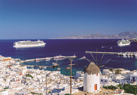 1000피스 직소퍼즐 풍차와 크루즈가 있는 미코노스 퍼즐코리아 PK1000-3104