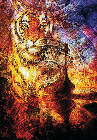 1000피스 직소퍼즐 바이킹 보트, 호랑이 그리고 마야의 달력 퍼즐코리아 PK1000-3105