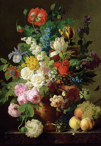 1000피스 직소퍼즐 포도와 복숭아가 있는 화병 퍼즐코리아 PK1000-3106