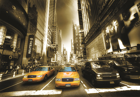 1000피스 직소퍼즐 타임스퀘어의 노란 택시 퍼즐코리아 PK1000-3111