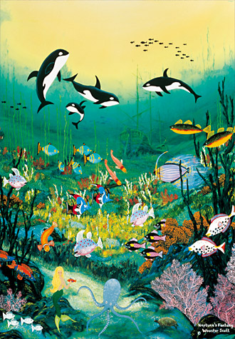 1000피스 직소퍼즐 환상적인 해저 풍경 야광 퍼즐코리아 PK1000-L3904