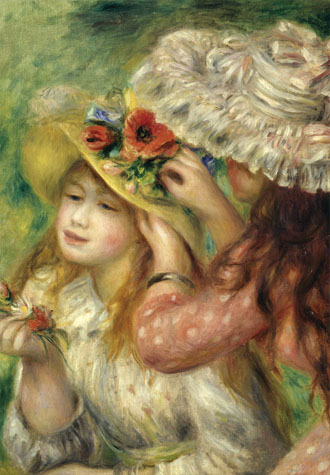 99피스 직소퍼즐 르누아르 두 소녀, 모자 장식하기 미니조각 챔버아트