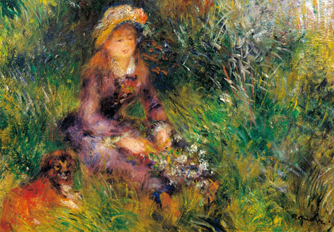 99피스 직소퍼즐 르누아르 개와 함께 있는 르느아르 부인 미니조각 챔버아트