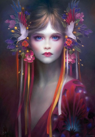 1000피스 직소퍼즐 멜라니 델론 핑크색 옷을 입은 여인 헤야 HE29781 -단종-