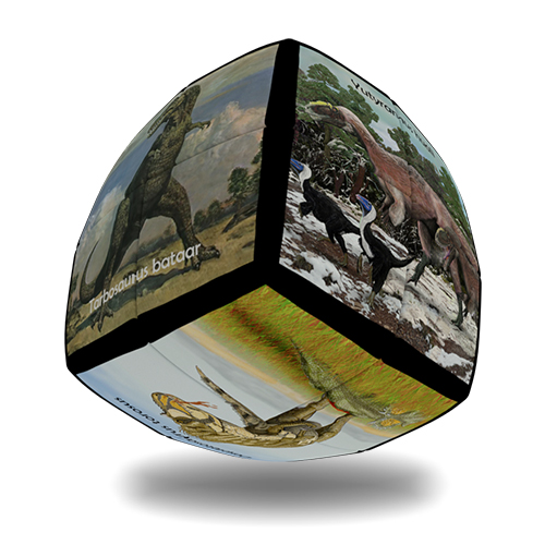 매직큐브 VERDES 공룡 아트큐브 2x2 곡선형 입체큐브