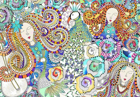 500피스 직소퍼즐 화려한 패턴 챔버아트 CA5148