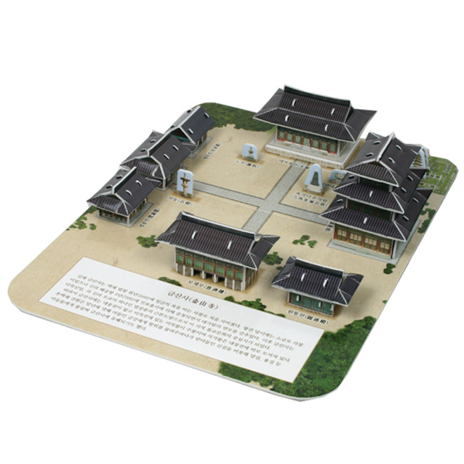 3D입체퍼즐 금산사 건축물 우드락모형 크래커플러스