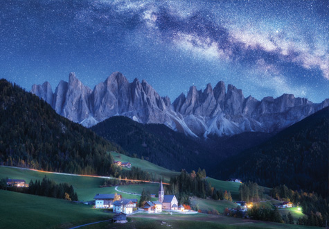 2000피스 직소퍼즐 돌로미티의 별이 빛나는 밤 미니조각 퍼즐코리아 PK2000-M3218