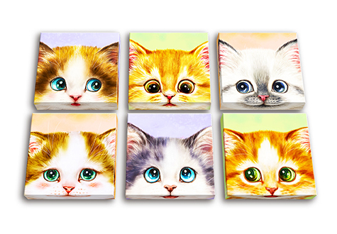 336피스 직소퍼즐 호기심 많은 고양이 캔버스 플라스틱 핀투 PT336-HN1013 -단종-