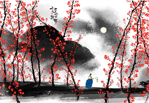 1000피스 직소퍼즐 매화길 여인 퍼즐라이프 PL1404