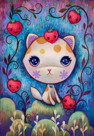 1000피스 직소퍼즐 딸기 고양이 헤야 HE29895