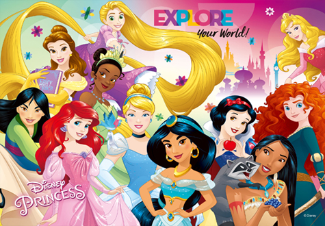 100피스 직소퍼즐 디즈니프린세스 꿈의 나라 손잡이케이스 TPD100-011k