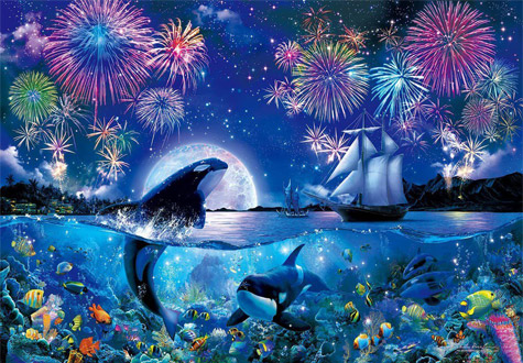 2016피스 직소퍼즐 오색빛으로 물든 밤하늘 미니조각 에포크 EP23-710 -단종-