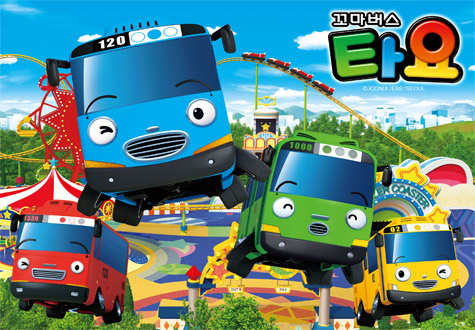 100피스 직소퍼즐 꼬마버스 타요 놀이동산 큰조각 학산문화사 HS780142