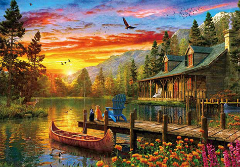 1000피스 직소퍼즐 노을을 바라보며 애플원 AO1000-845