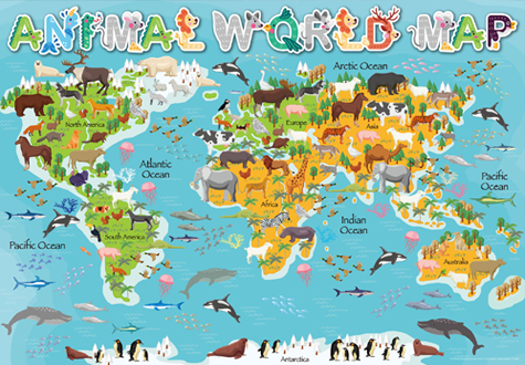 150피스 직소퍼즐 애니멀 월드맵 학산문화사 HS780425