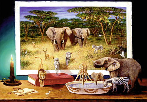 1000피스 직소퍼즐 그림속 사바나 라벤스브루거 RA19374