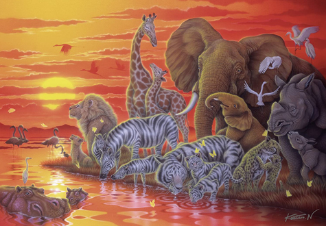 500피스 직소퍼즐 평화로운 사바나 라벤스브루거 RA14288