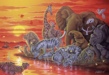 500피스 직소퍼즐 평화로운 사바나 라벤스브루거 RA14288