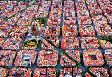 1000피스 직소퍼즐 바르셀로나 에삼플레 풍경 알록 AL3007