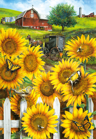 500피스 직소퍼즐 해바라기와 마차 퍼즐사랑 PS509