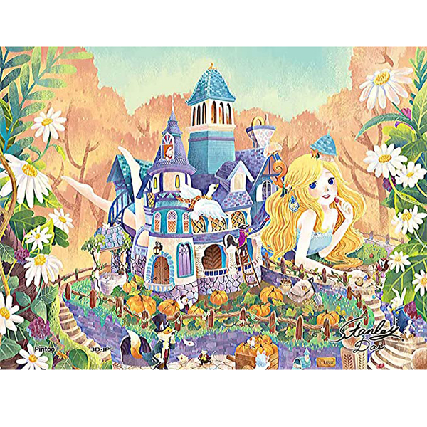 150피스 플라스틱 직소퍼즐 앨리스 + 이젤 초미니조각 핀투 -단종-