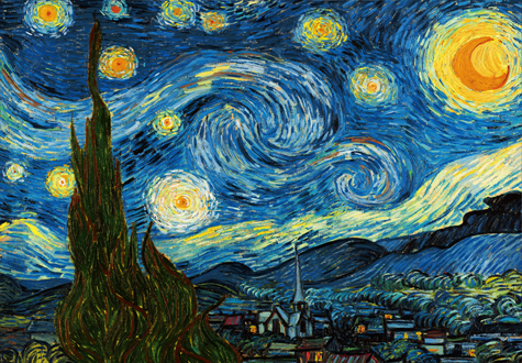 1014피스 직소퍼즐 고흐 별이 빛나는 밤에 학산문화사 HS784003