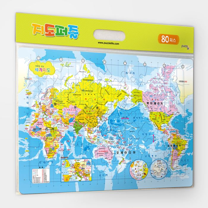 80피스 판퍼즐 세계지도 퍼즐라이프 PL80-9404