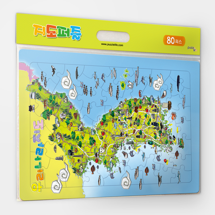 80피스 판퍼즐 우리나라지도 퍼즐라이프 PL80-9398