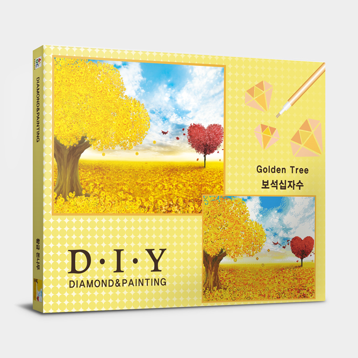 황금 돈나무 보석십자수 캔버스형 퍼즐라이프 PB406