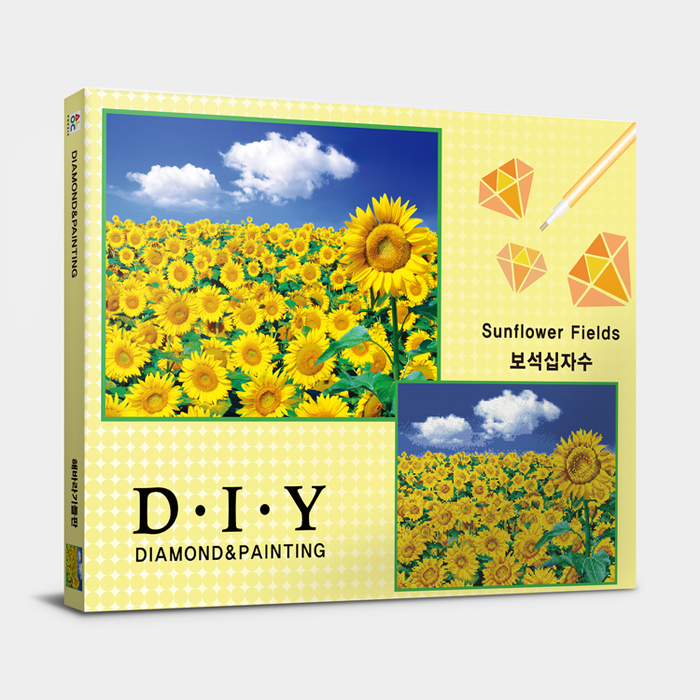 해바라기들판 보석십자수 캔버스형 퍼즐라이프 PB407