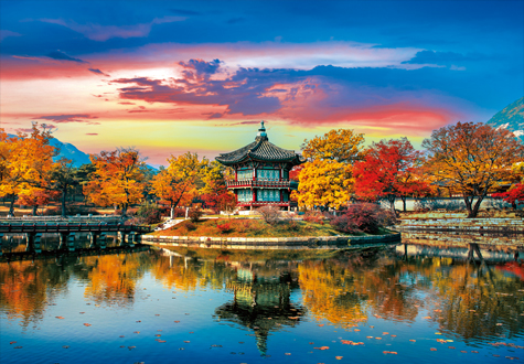 500피스 직소퍼즐 가을이 물든 경복궁 향원정 퍼즐갤러리 PG621