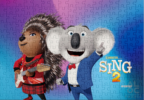 108피스 직소퍼즐 씽2 버스터와 애쉬 액자 케이스 알록 AL108-5