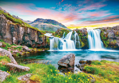 1000피스 직소퍼즐 노을진 폭포풍경 퍼즐갤러리 PG1035