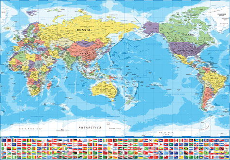 2000피스 직소퍼즐 세계지도와 국기 퍼즐코리아 PK2000-3312