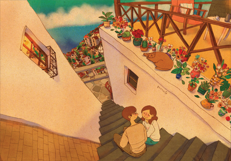 500피스 직소퍼즐 퍼엉 해변 골목 퍼즐코리아 PK500-9503