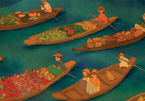 500피스 직소퍼즐 퍼엉 수상시장 퍼즐코리아 PK500-9504