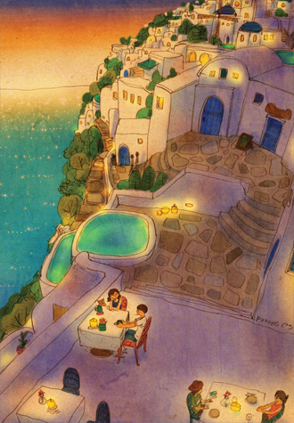 1000피스 직소퍼즐 퍼엉 산토리니 퍼즐코리아 PK1000-9101