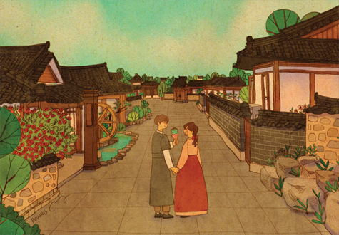 1000피스 직소퍼즐 퍼엉 전주한옥마을 퍼즐코리아 PK1000-9104