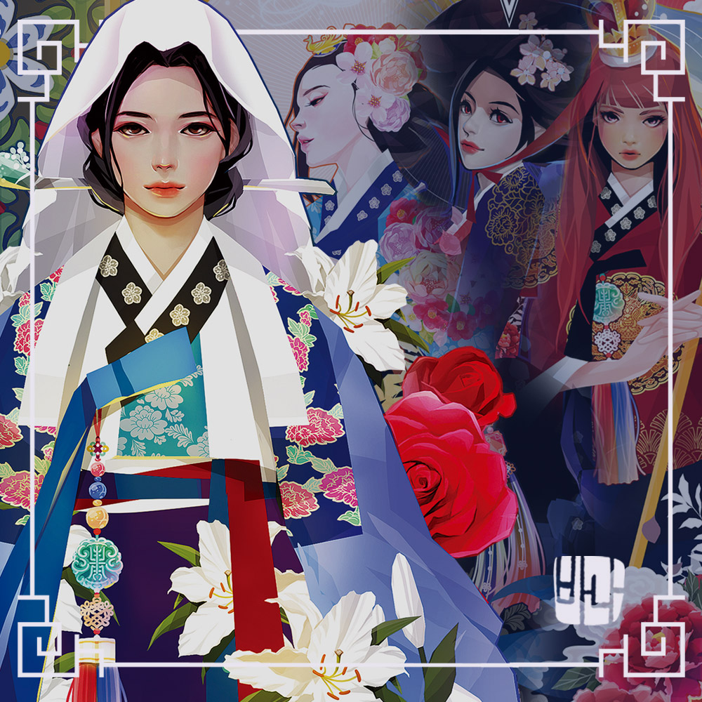 1000피스퍼즐 바나 일러스트 한국화 한복 직소퍼즐 모음