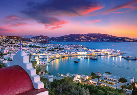 1000피스 직소퍼즐 그리스 항구의 일몰 미니조각 퍼즐코리아 PK1000-M3602