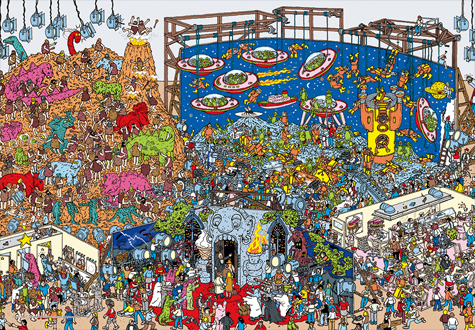 2000피스 직소퍼즐 월리를 찾아라 스페이스 페스티벌 미니조각 알록 AL2302