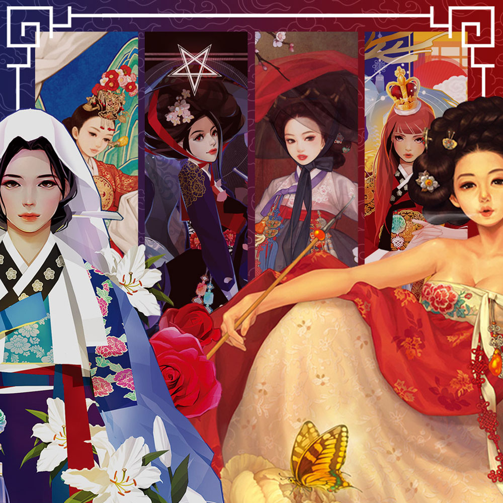 500피스 1000피스 우나영 흑요석 바나작가 한국화 한복 일러스트 직소 퍼즐 모음