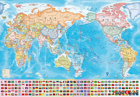 500피스 직소퍼즐 한글 세계지도 썬앤트리 HP547