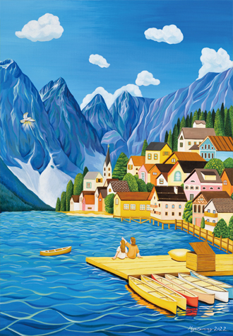 1000피스 직소퍼즐 한혜선 평화로운 할슈타트 퍼즐갤러리 PG1044